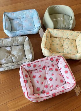 日本单 宠物窝夏季凉感 猫窝狗窝冷感垫冰丝 厚实饱满