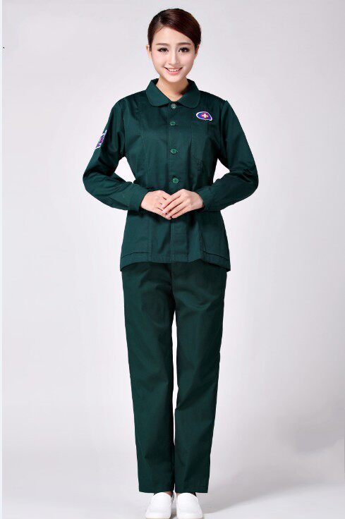 南丁格尔 120急救服分体套装长袖墨绿色医生急救服男女急诊服冬装