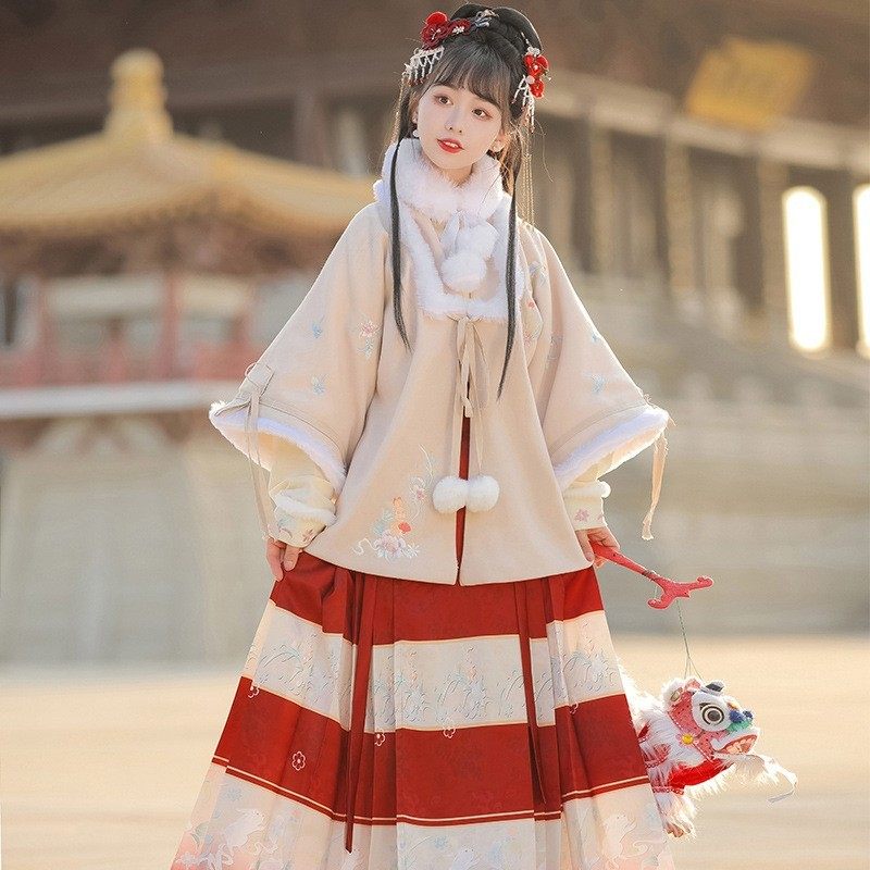 秋冬款明制冬装马面裙套装女汉服