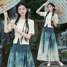 古装夏季新中式古风马面裙套装中国风成人礼礼服18岁初中生女汉服