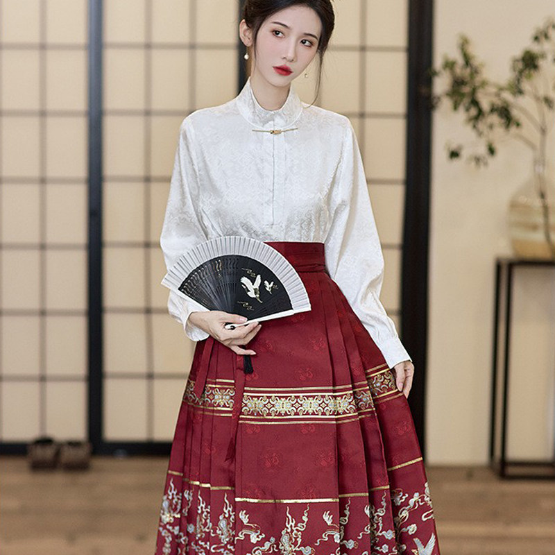 春秋季婚服马面裙初中生少女汉服