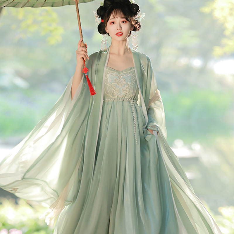 春秋季唐制柯子裙初中生少女汉服