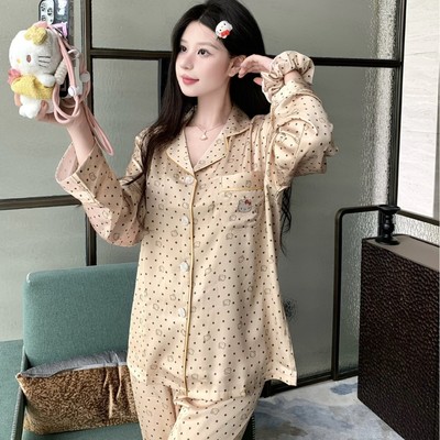 高级感轻奢金色kitty睡衣女