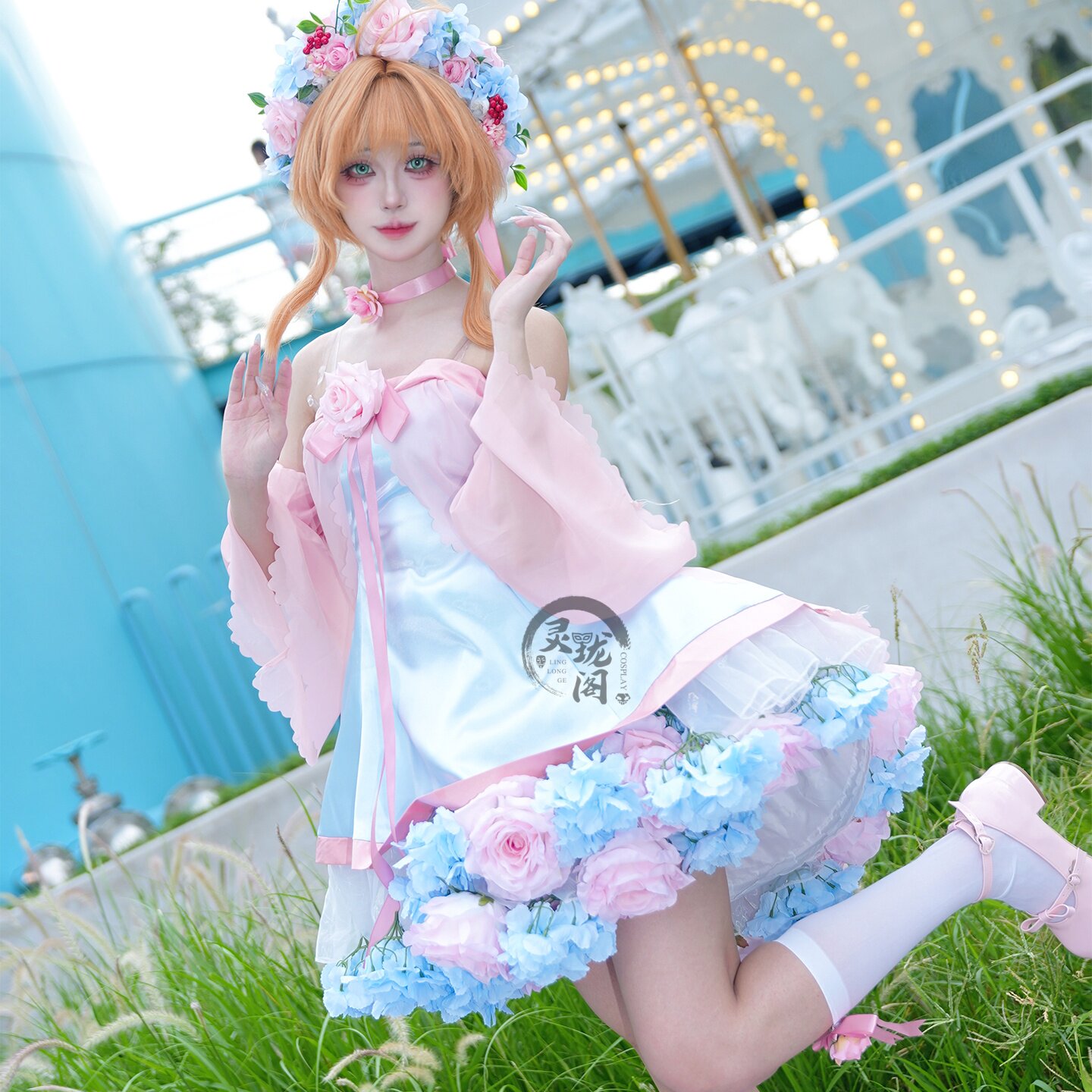 百变小樱cos服小樱花仙子cos魔卡少女樱cosplay洋装套装透明牌篇