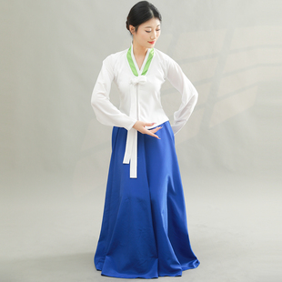 朝鲜族少数民族风套装成人裙舞蹈表演演出练功服装女雪纺上衣新款