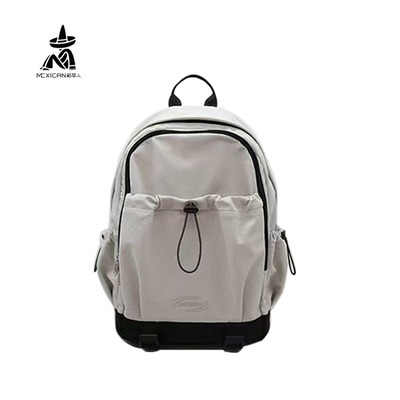 稻草人双肩包女2025冬季新款休闲简约大容量轻便学生书包旅行背包