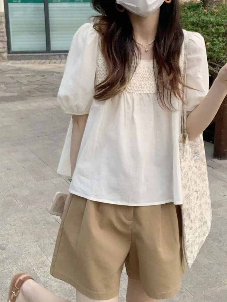 MATERNITY SUIT SUMMER THIN FASHION SHORT SLEEVE BABYDOLL T-SHIRT TOP SUMMER SHORTS MATERNITY DRESS SUMMER TWO-PIECE SET