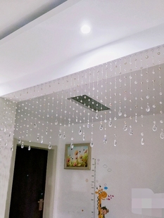 饰 水晶珠帘网红卧室客餐厅隔断挂帘背景帘子玄关卫生间门帘墙挂装