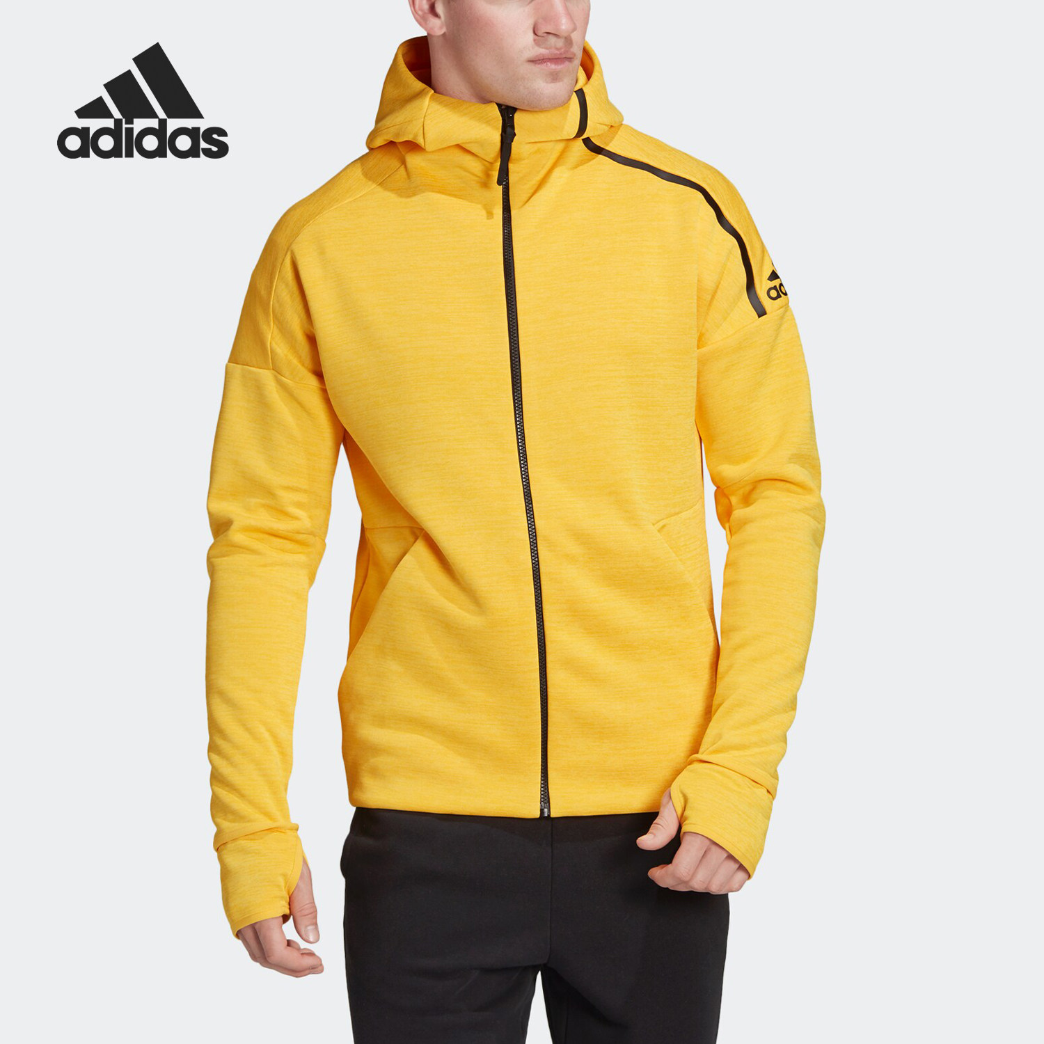 Adidas/阿迪达斯正品外套男当季新款ZNE运动服黄色夹克EB5232