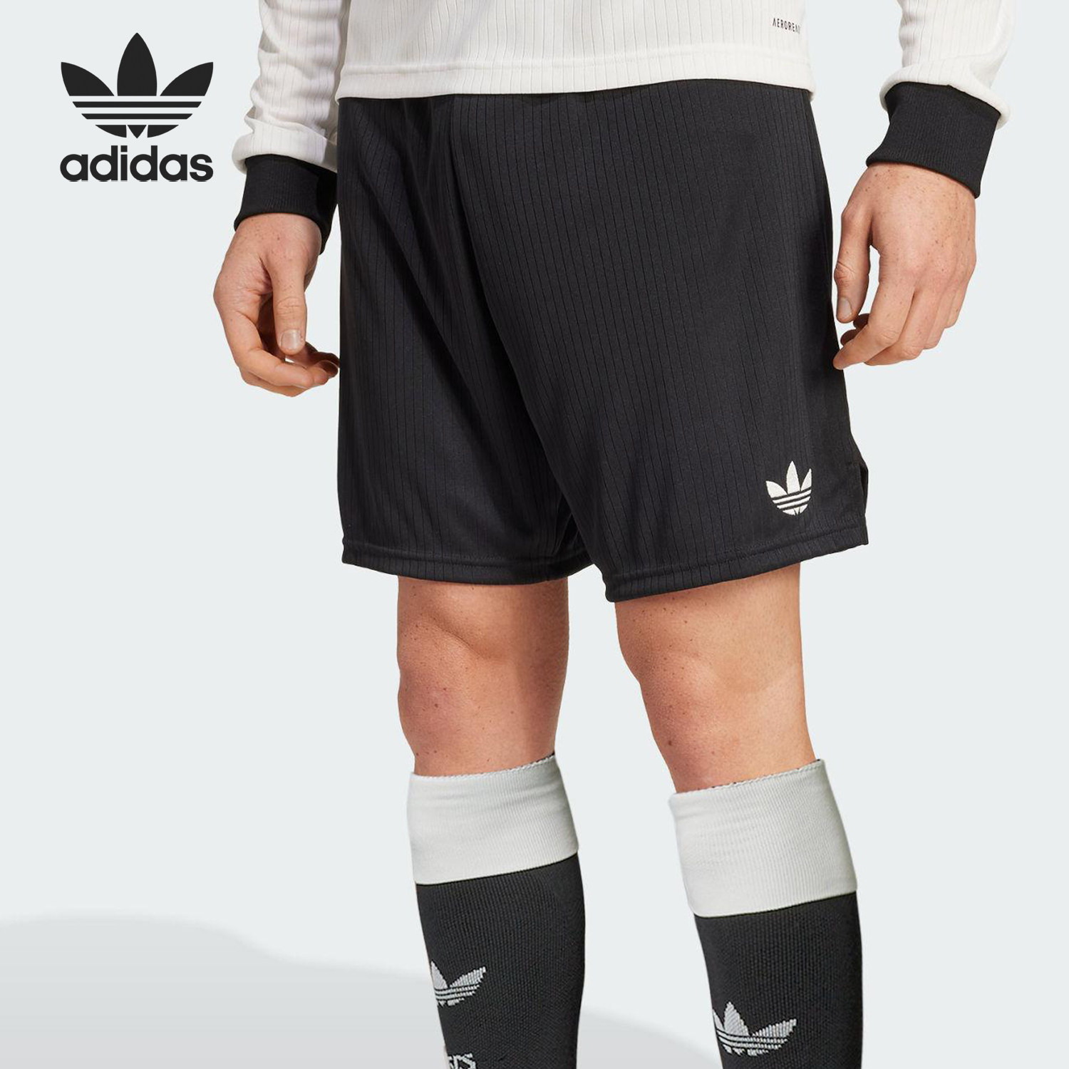 Adidas/阿迪达斯正品2025夏季三叶草男士经典足球运动短裤JY1321