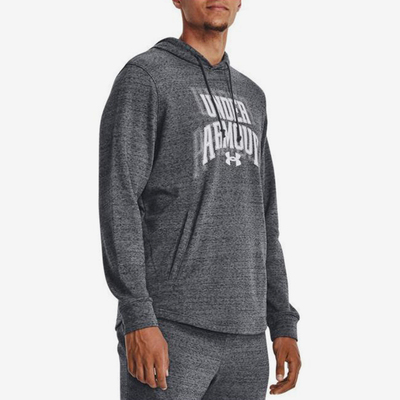 安德玛男士针织连帽户外宽松卫衣