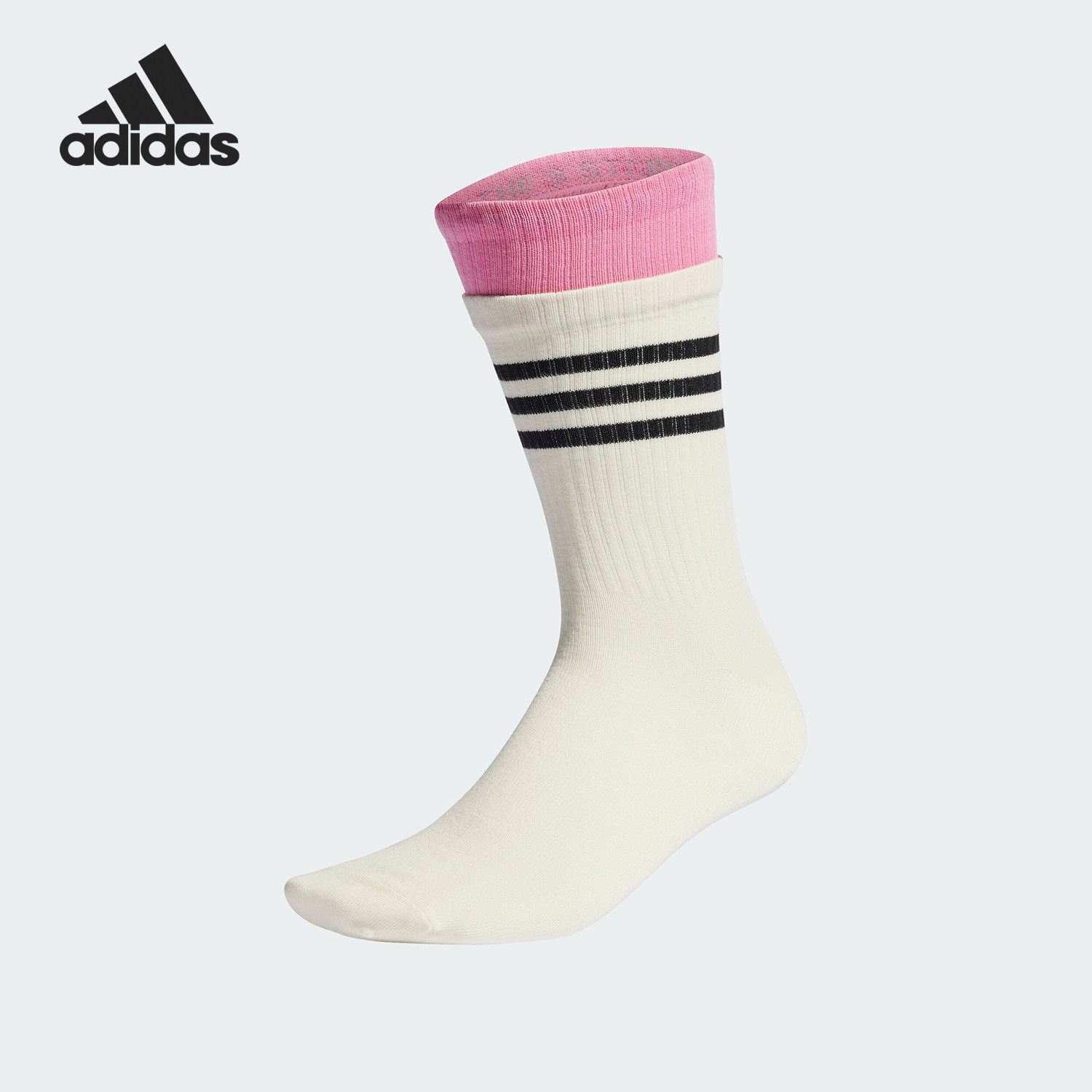 Adidas/阿迪达斯正品新年情侣假两件运动针织袜一双装IY9572