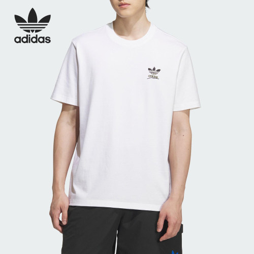 Adidas/阿迪达斯正品三叶草男士简约针织经典宽松透气短袖KD1837