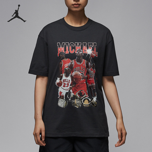 Nike/耐克JORDAN 女士图案宽松经典休闲透气T恤HJ0191-045