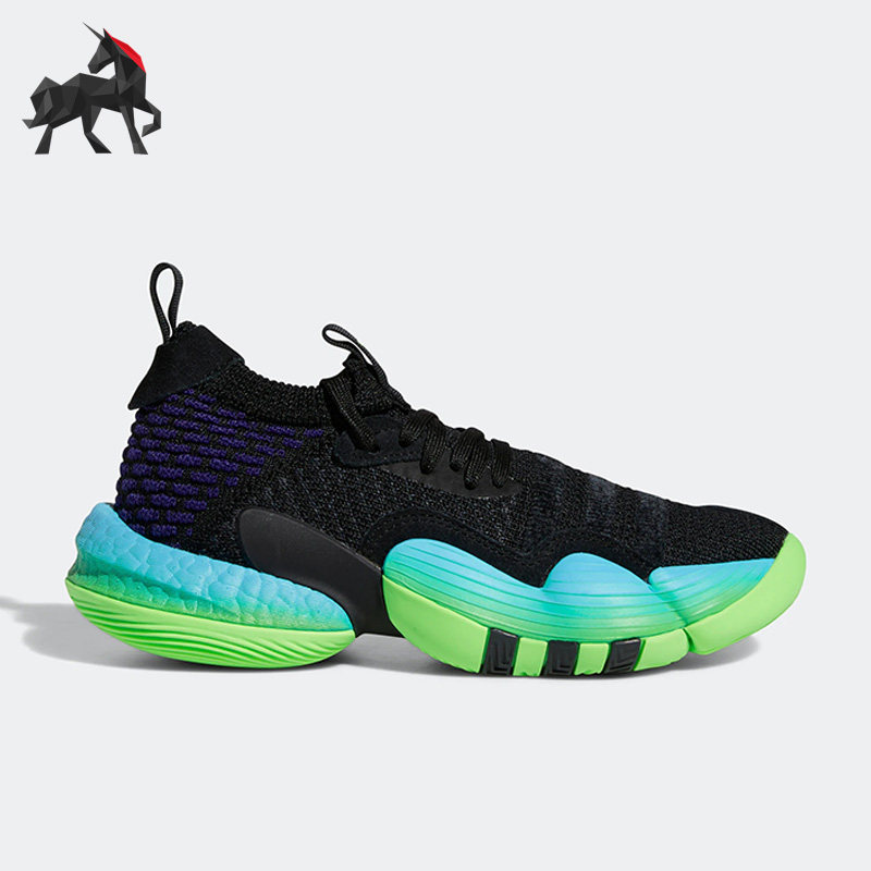 Adidas/阿迪达斯正品特雷杨2代男童低帮透气运动篮球鞋H06486