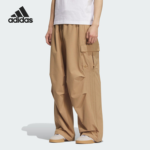 宽松透气阔腿工装 Adidas 阿迪达斯正品 三叶草男女同款 KD0950 长裤