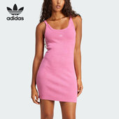 修身 三叶草女士透气针织经典 连衣裙JI5750 阿迪达斯正品 Adidas