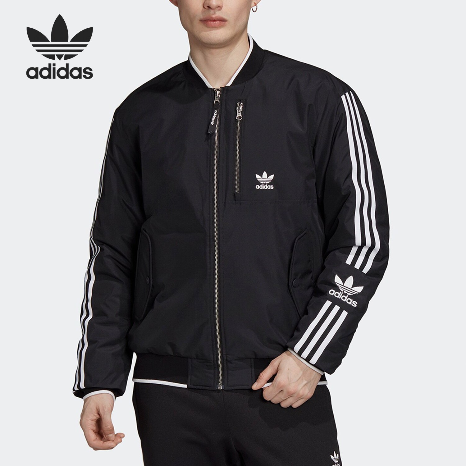 Adidas/阿迪达斯正品JACKET PAD 男士保暖运动棉服外套GC8694