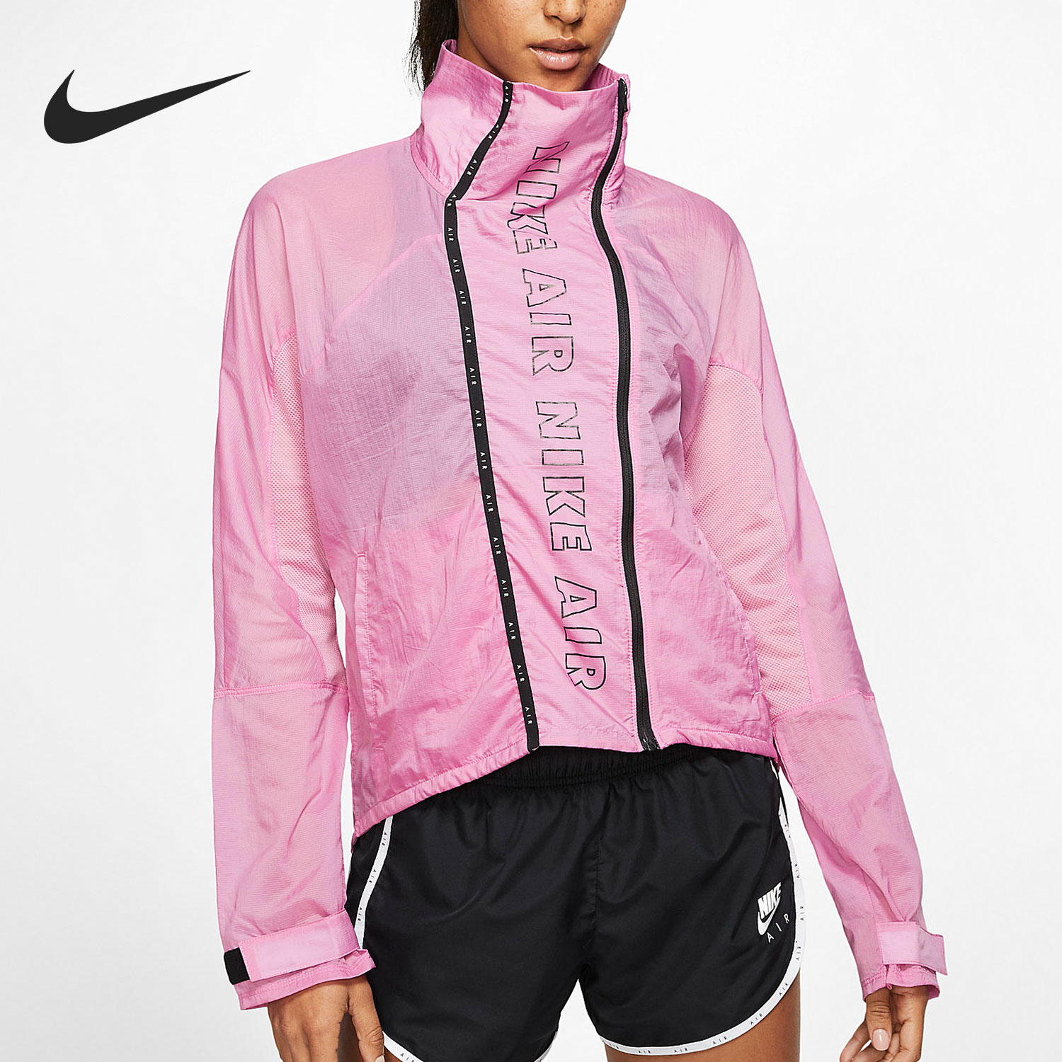 耐克女子反光跑步运动夹克外套