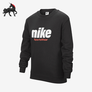 Nike/耐克正品秋季新款大童简约休闲印花运动卫衣HQ3744-045