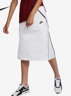 Nike/耐克正品夏季女子侧边拉链运动时尚A字半身裙833469-100