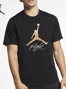 Nike/耐克正品JORDAN男士圆领针织透气运动休闲T恤AO0665-011