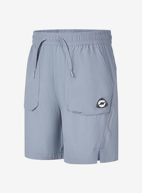 Skechers/斯凯奇正品夏季款男童透气松紧系带梭织短裤P225B074