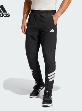 Adidas/阿迪达斯正品2025男士系带梭织修身训练运动长裤JC5230