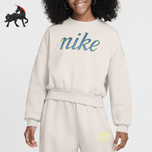 耐克大童针织圆领运动休闲卫衣