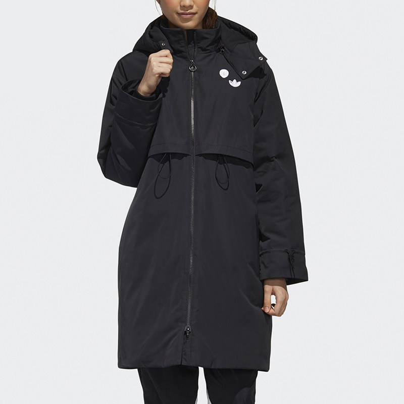 阿迪达斯女子中长款运动羽绒服