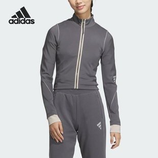 SWT2 Adidas 女士简约拉链外套JM6214 阿迪达斯正品 FUSTL