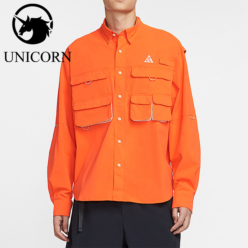 Nike/耐克正品Dri-FIT男士运动轻盈透气翻领工装衬衫HJ2466-819