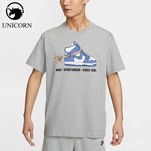 Nike/耐克正品2025秋季款男士运动宽松休闲针织短袖HQ9274-063