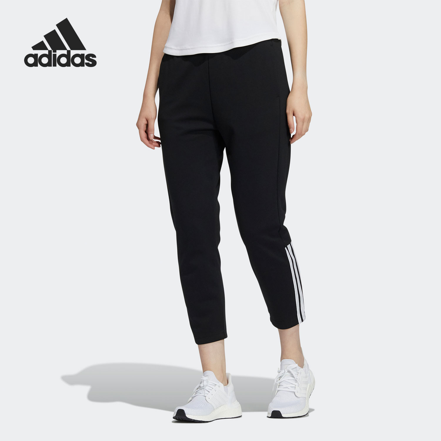 阿迪达斯透气女子运动长裤正品