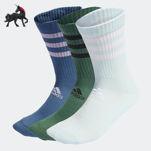 三双装 Adidas 阿迪达斯正品 夏季 HI3435 中筒男女运动袜子