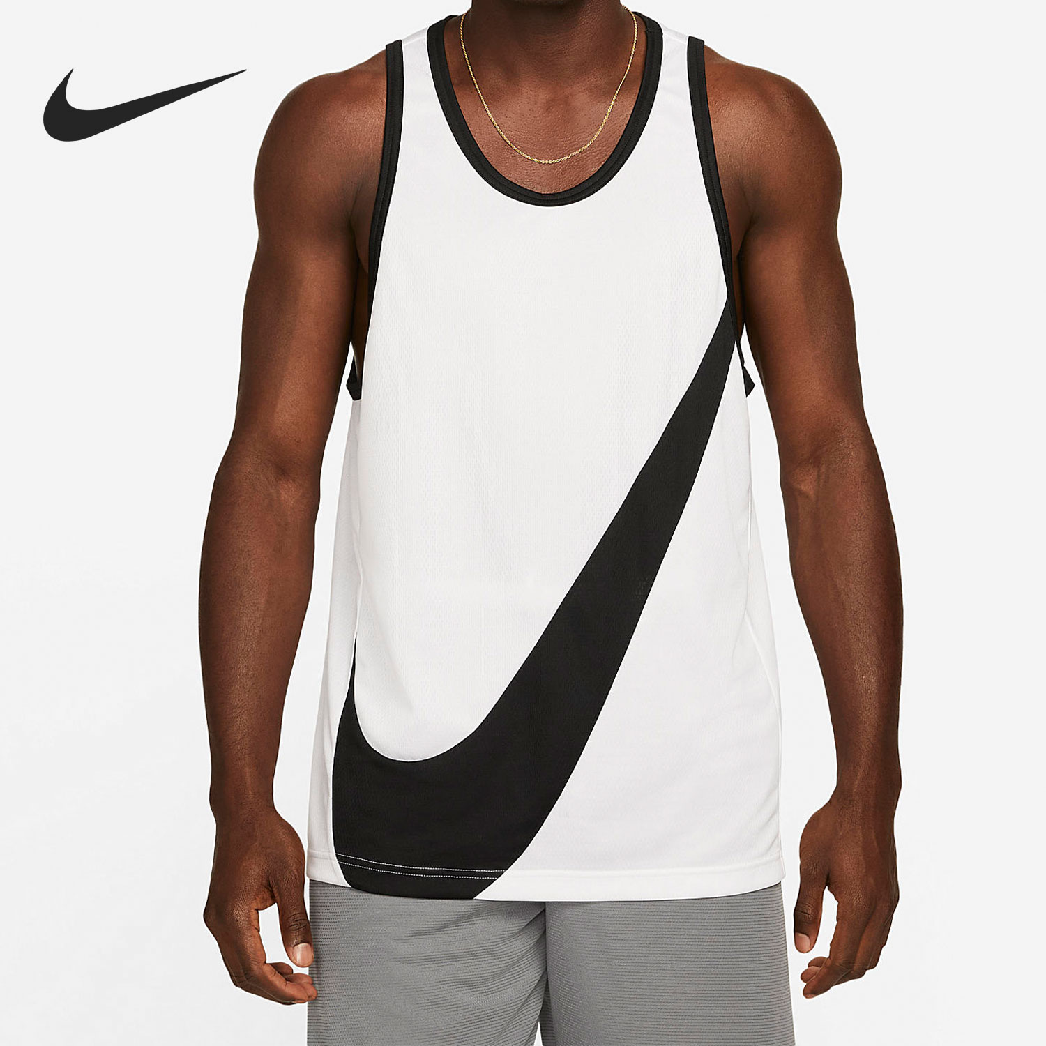 Nike/耐克官方正品新款男子时尚耐磨篮球运动无袖背心DH7133-100