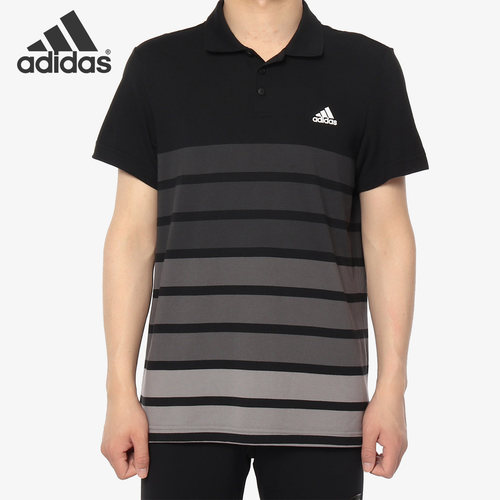 Adidas/阿迪达斯正品当季男子新款运动短袖休闲翻领T恤DY8710