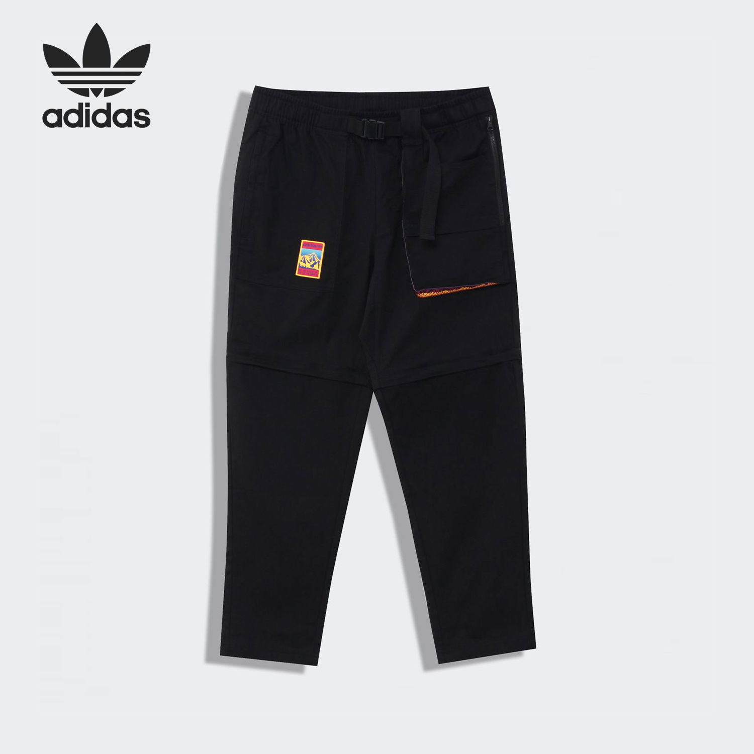 阿迪达斯男士可拆卸工装运动长裤