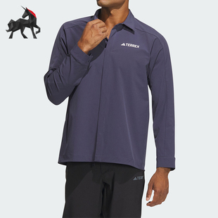 长袖 Adidas 衬衣IP0733 户外男士 SHIRT 阿迪达斯正品 AERORDY