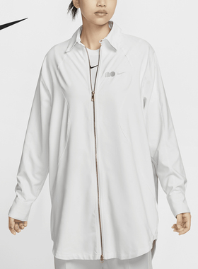 Nike/耐克正品Naomi Osaka女士长款简约翻领外套FV7805-121