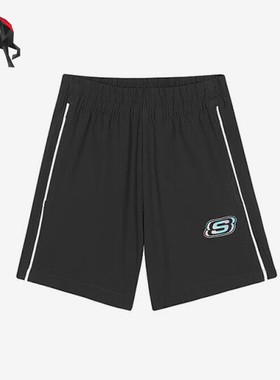 Skechers/斯凯奇正品夏季儿童梭织透气休闲松紧运动短裤P223G075