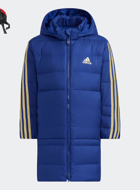 Adidas/阿迪达斯正品休闲小童长款时尚潮流运动保暖羽绒服 H40332