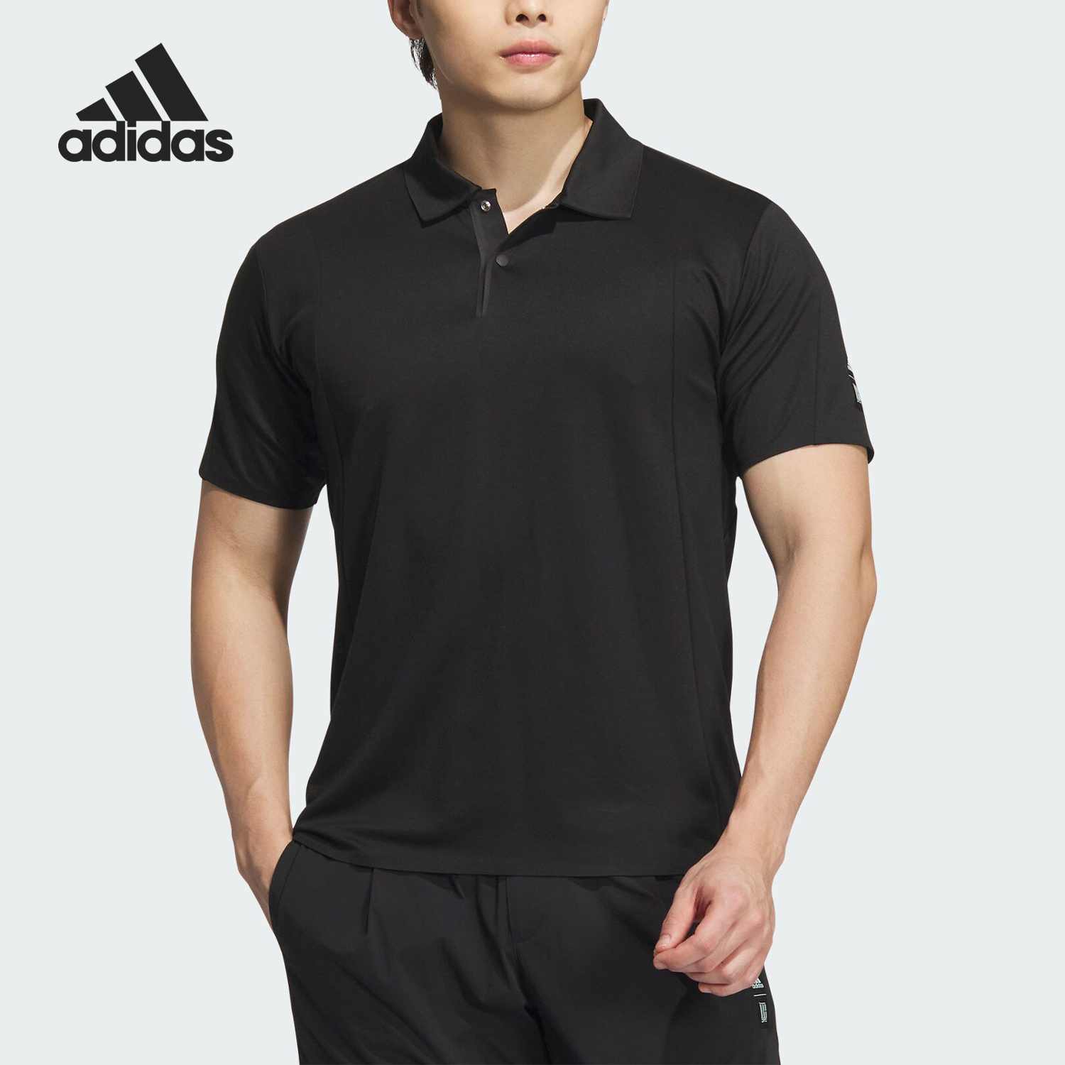 阿迪达斯男士透气短袖POLO衫