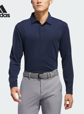 Adidas/阿迪达斯正品高尔夫男士运动长袖翻领POLO衫IT7211