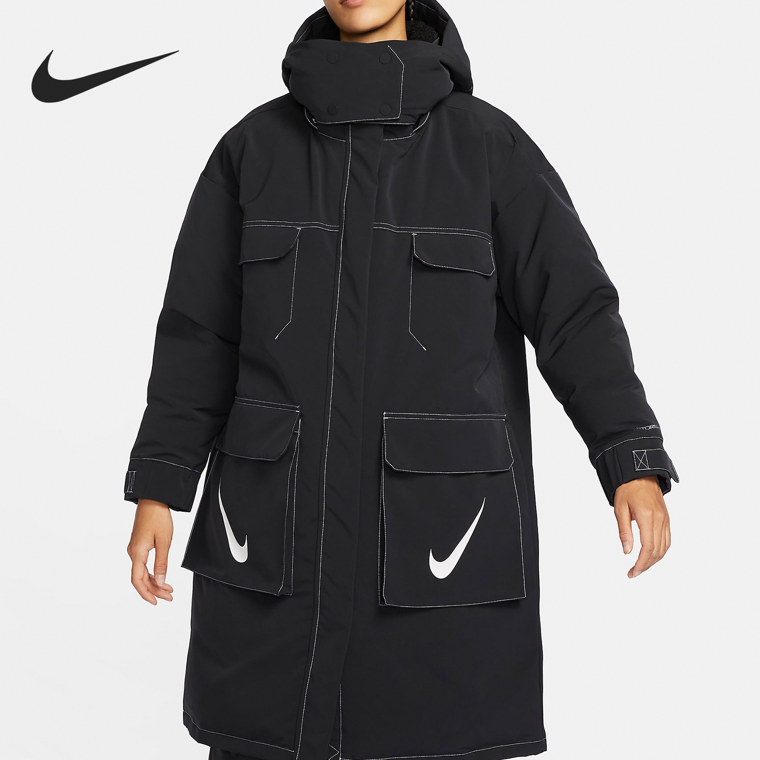 Nike/耐克正品冬季女士保暖连帽休闲运动羽绒服FV8167-010