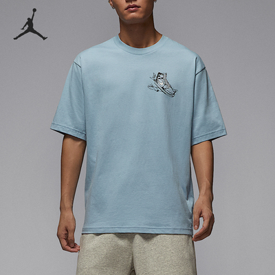 Nike/耐克正品Jordan男士印花柔软透气经典运动短袖HQ8973-427