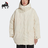 Adidas HK5249 女子运动宽松保暖棉服 阿迪达斯正品 三叶草PARKA