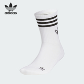 JE3612 三叶草男女休闲运动中筒袜一双装 Adidas 阿迪达斯正品