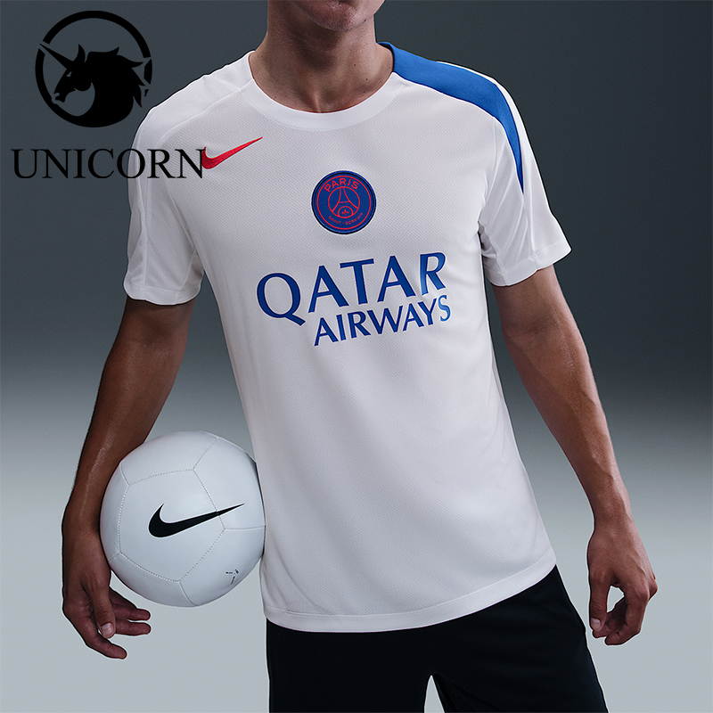 Nike/耐克正品Dri-FIT男士比赛足球运动训练透气短袖HM3345-101