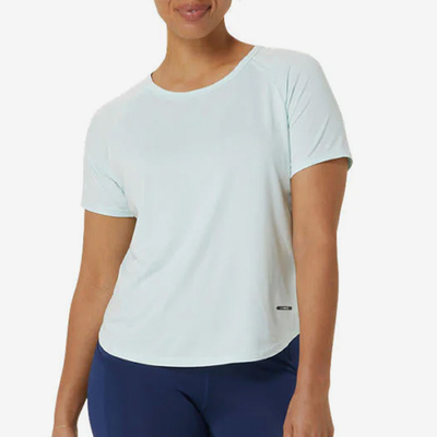 亚瑟士女士运动透气短袖T恤